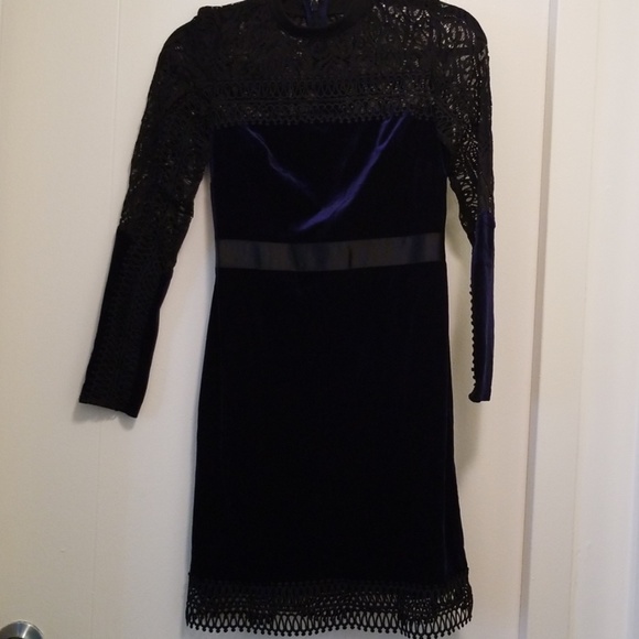Topshop Dresses & Skirts - Topshop Navy velvet dress